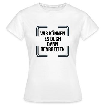 fotograf fotografieren fotokamera spiegelreflex - Frauen T-Shirt - Weiß - Vorne - AI Model Female 172 dark (172cm)
