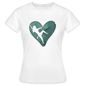 bloc bloc-fille salle d’escalade bloc bloc - T-shirt Femme - blanc - Devant - AI Model Female 172 dark (172cm)