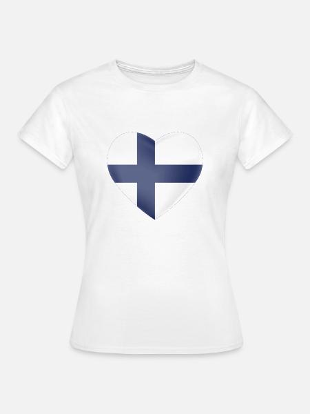 Suomi heart - Women's T-Shirt - white