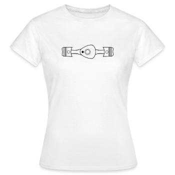The world is flat - Women's T-Shirt - white - Front - AI Model Female 172 dark (172cm)