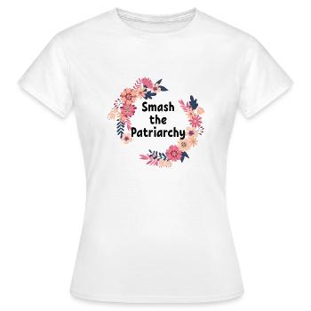Smash the patriarche féministe cadeau féministe - T-shirt Femme - blanc - Devant - AI Model Female 172 dark (172cm)
