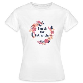 Smash the patriarche féministe cadeau féministe - T-shirt Femme - blanc - Devant - AI Model Female 172 dark (172cm)