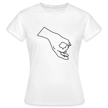 Regardez! - T-shirt Femme - blanc - Devant - AI Model Female 172 dark (172cm)