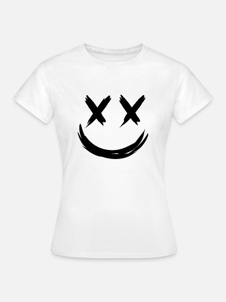 Smile mit x Augen - Frauen T-Shirt - Weiß