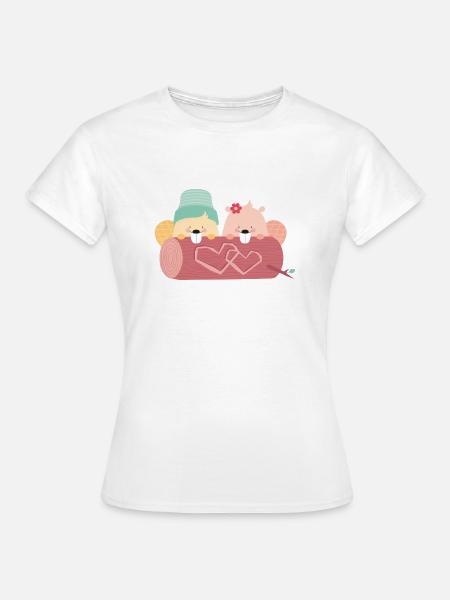 BEAVER DATE - Frauen T-Shirt - Weiß