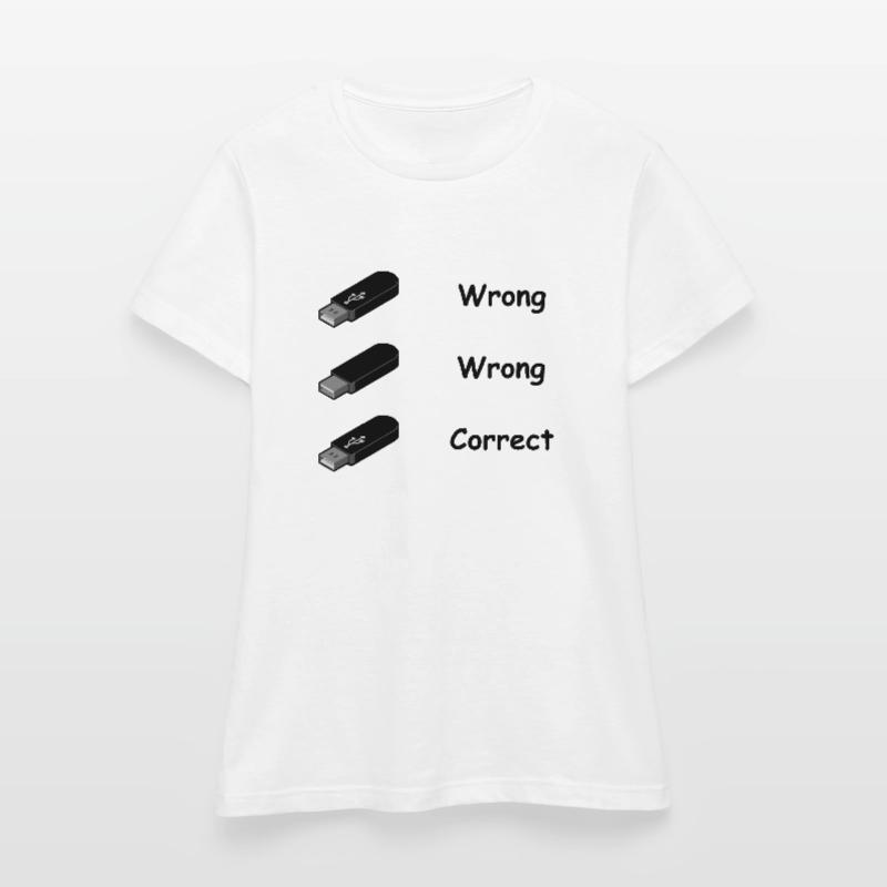 USB Stick Nerd Geek Computer Computer Science Gift Women's T-Shirt
