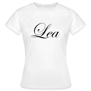 Lea Beautiful Name Black - Women's T-Shirt - white - Front - AI Model Female 172 dark (172cm)