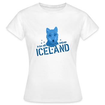 Islande Fox Island - T-shirt Femme - blanc - Devant - AI Model Female 172 dark (172cm)
