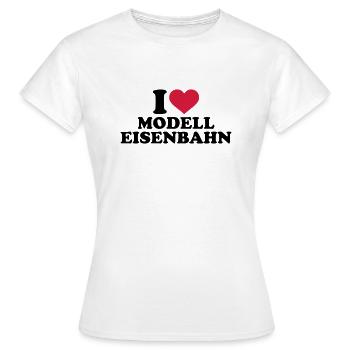 Modelleisenbahn - Frauen T-Shirt - Weiß - Vorne - AI Model Female 172 dark (172cm)