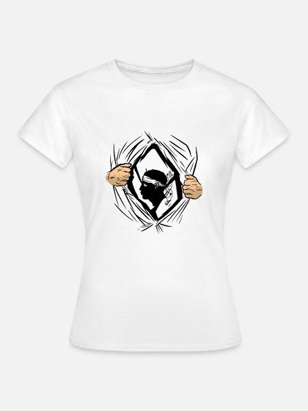 Korsika Flagge Korsika Fahne Corsica Korsischen - Frauen T-Shirt - Weiß