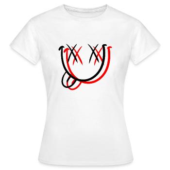 Langue tendue Smile - T-shirt Femme - blanc - Devant - AI Model Female 172 dark (172cm)