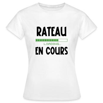 rateau en cours - T-shirt Femme - blanc - Devant - AI Model Female 172 dark (172cm)