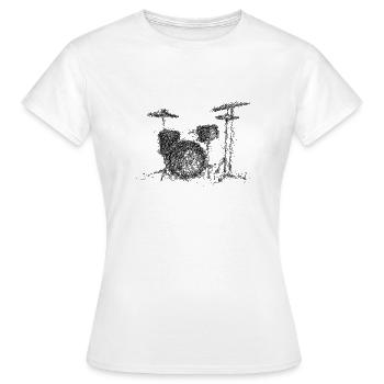 Scribble Batterie - Frauen T-Shirt - Weiß - Vorne - AI Model Female 172 dark (172cm)