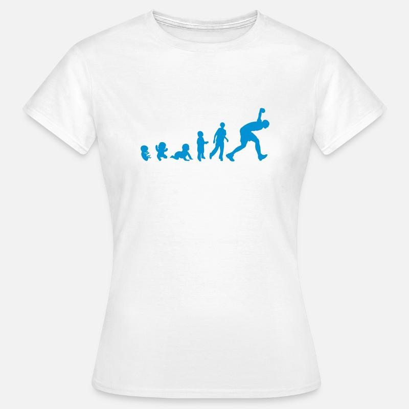evolution boule lyonnaise lancer jeu - T-shirt Femme - blanc