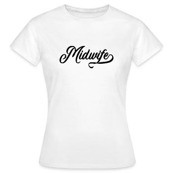 Hebamme - Frauen T-Shirt - Weiß - Vorne - AI Model Female 172 dark (172cm)