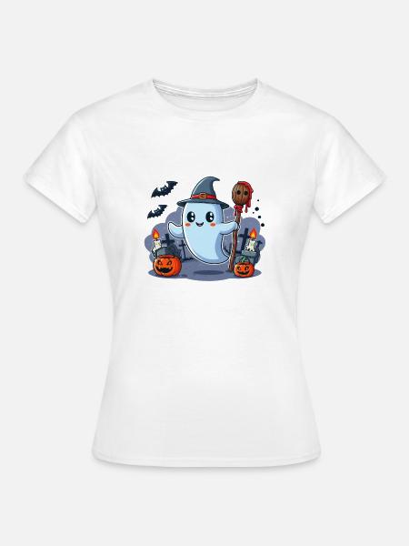 Herr Buh Halloween - Frauen T-Shirt - Weiß