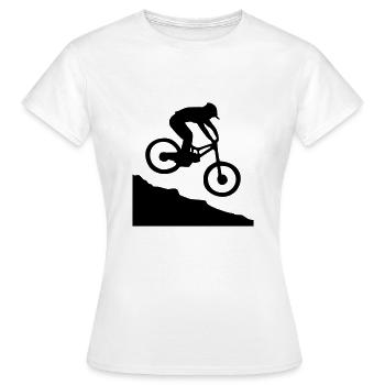 Downhill biking - Frauen T-Shirt - Weiß - Vorne - AI Model Female 172 dark (172cm)