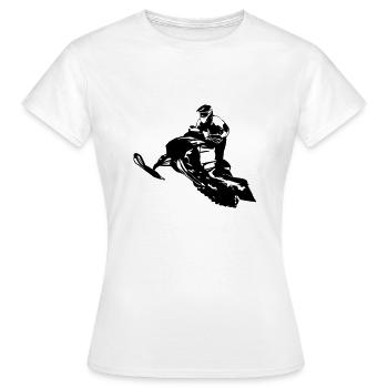 Snowmobile - Motorschlitten - Frauen T-Shirt - Weiß - Vorne - AI Model Female 172 dark (172cm)