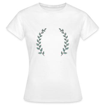 Fleurs, guirlande, ornement, monogramme, vintage, amour - T-shirt Femme - blanc - Devant - AI Model Female 172 dark (172cm)