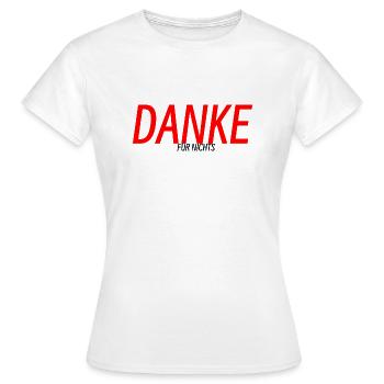 Merci... pour rien! - T-shirt Femme - blanc - Devant - AI Model Female 172 dark (172cm)