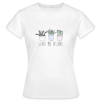 Me laisse moi seul - T-shirt Femme - blanc - Devant - AI Model Female 172 dark (172cm)