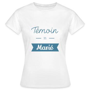 Témoin du marié - T-shirt Femme - blanc - Devant - AI Model Female 172 dark (172cm)