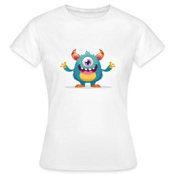 Monster-Alarm! - Frauen T-Shirt - Weiß - Vorne - AI Model Female 172 dark (172cm)
