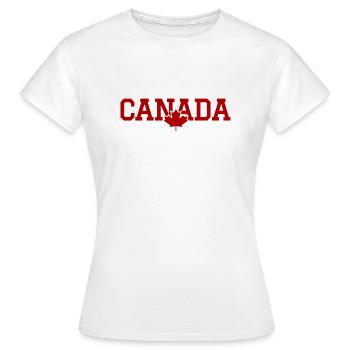 CANADA - Feuille d'érable - T-shirt Femme - blanc - Devant - AI Model Female 172 dark (172cm)