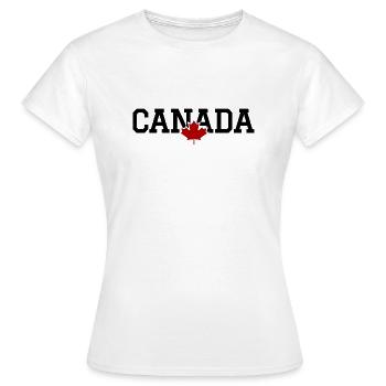 CANADA - Feuille d'érable - T-shirt Femme - blanc - Devant - AI Model Female 172 dark (172cm)