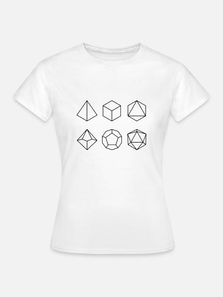 Diverse Würfel - Frauen T-Shirt - Weiß