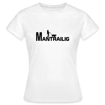 Mantrailing Silhouette Suchhund Hundeliebhaber - Frauen T-Shirt - Weiß - Vorne - AI Model Female 172 dark (172cm)