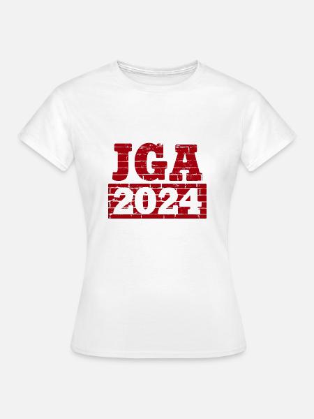 JGA 2024 Team Bräutigam - Junggesellenabschied - Frauen T-Shirt - Weiß