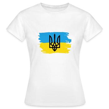 Trysub Flagge Geschenk Ukraine Ukrainisch Kiew - Frauen T-Shirt - Weiß - Vorne - AI Model Female 172 dark (172cm)