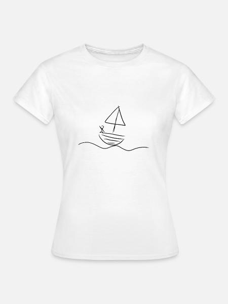 Boot Wasser - Frauen T-Shirt - Weiß