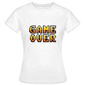 Game Over Retrogaming Vintage-Pixel - Frauen T-Shirt - Weiß - Vorne - AI Model Female 172 dark (172cm)