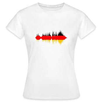 Drapeau de l’Allemagne Drapeau allemand utilisé Look Homeland - T-shirt Femme - blanc - Devant - AI Model Female 172 dark (172cm)