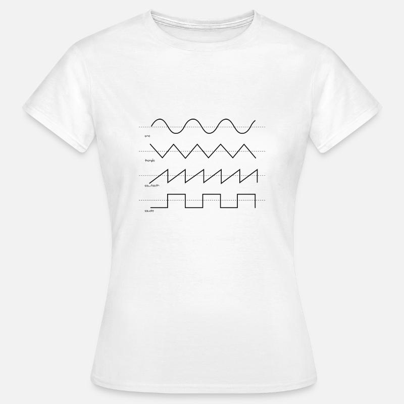 Vintage synthesizer analog synth waveform music - Women's T-Shirt - white