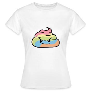 Regenbogen Haufen - Poo grummelige Kacke - Frauen T-Shirt - Weiß - Vorne - AI Model Female 172 dark (172cm)
