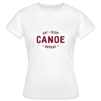 Manger dormir Canoë Répéter - Pagayer - Pagayer - Canoë - T-shirt Femme - blanc - Devant - AI Model Female 172 dark (172cm)