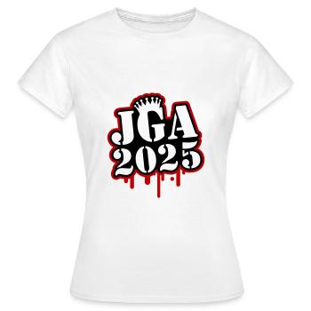 Enterrement de vie de garçon 2025 Enterrement de vie de garçon - T-shirt Femme - blanc - Devant - AI Model Female 172 dark (172cm)