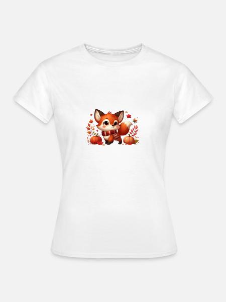 Fuchs Herbst 10 - Frauen T-Shirt - Weiß