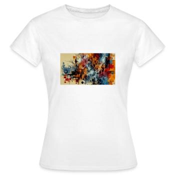"Urbaner Rhythmus: Abstrakter Ausdruck von Basquiats - Frauen T-Shirt - Weiß - Vorne - AI Model Female 172 dark (172cm)