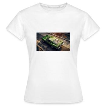 Voiture verte - T-shirt Femme - blanc - Devant - AI Model Female 172 dark (172cm)
