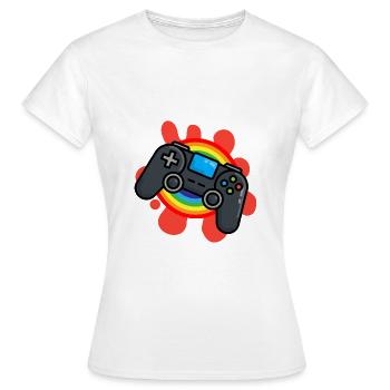 James gaming design - Women's T-Shirt - white - Front - AI Model Female 172 dark (172cm)