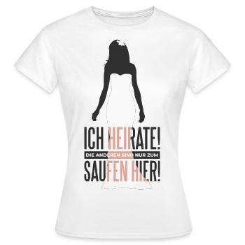Junggesellinnenabschied - Frauen T-Shirt - Weiß - Vorne - AI Model Female 172 dark (172cm)