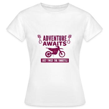Motorrad Motocross Bike Racing Motorsport - Frauen T-Shirt - Weiß - Vorne - AI Model Female 172 dark (172cm)