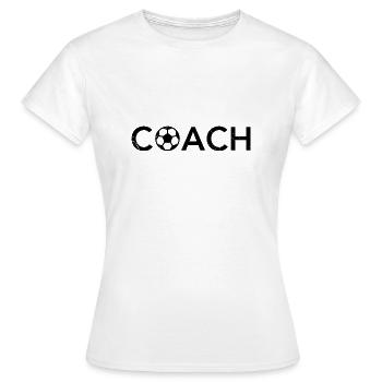 FOOTBALL COACH - Women's T-Shirt - white - Front - AI Model Female 172 dark (172cm)