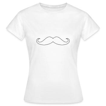 Moustache - avec goût - T-shirt Femme - blanc - Devant - AI Model Female 172 dark (172cm)