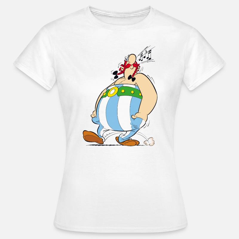 Asterix & Obelix - Obelix is singing - Maglietta da donna - bianco