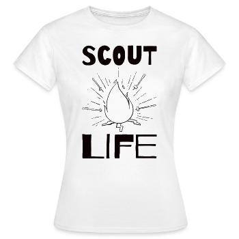 SCOUT: Scout Life - Frauen T-Shirt - Weiß - Vorne - AI Model Female 172 dark (172cm)